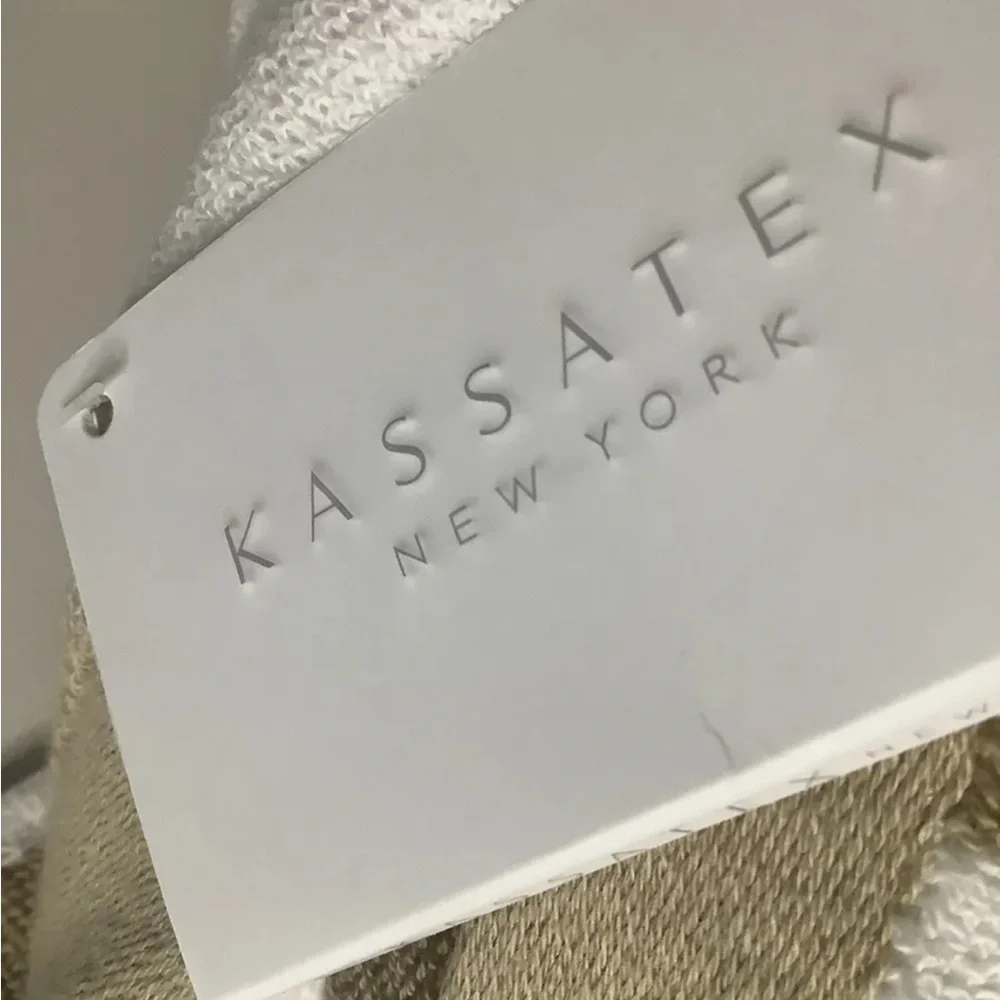 Kassatex New York Amalfi Beach Towel Cloth BEIGE Oversize 40